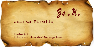 Zsirka Mirella névjegykártya